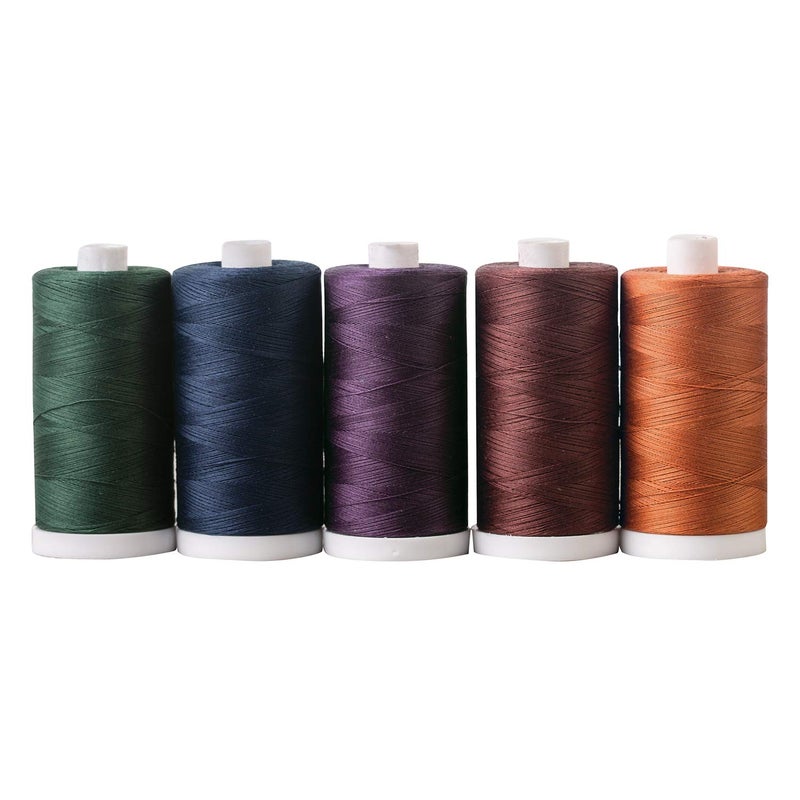 Connecting Threads 100% Cotton Thread Sets - 1200 Yard Spools (Set of 5 - Heirloom Jewels)